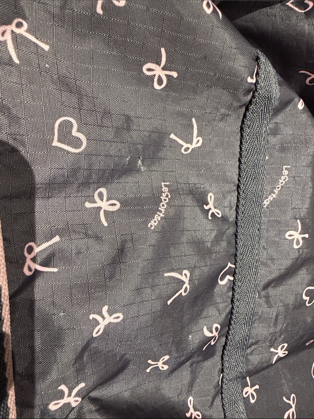 Black & Pink Patterned duffel - Picture 2 of 2